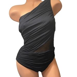 Carmen Marc Valvo Black Swimwear Tag Detail